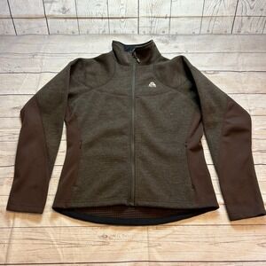 Vintage Nike ACG Full Zip Sweater Pockets Brown‎ Women's Size Small